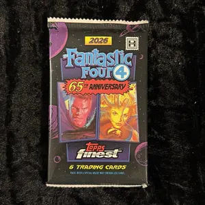 One Pack of 2026 Fantastic Four Topps Finest 65th Anniversary Trading Cards