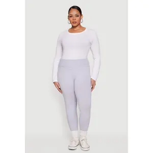 Plus Size High Waisted Leggings with Cell Phone Pockets