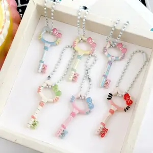 6pcs Colorful Cute Hollow Cat Head Keychains, Versatile Bag Charm, Best Friend & Couple Gift, Birthday Present Accessory, Keychain Accessories