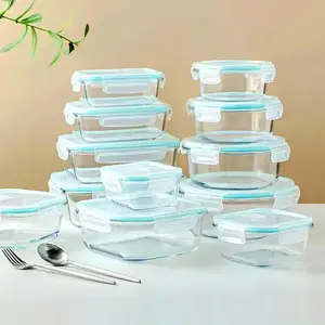 storage  organization    18Pack Reusable Glass Meal Prep Containers with Airtight Lids, Microwave Oven Freezer Dishwasher Safe BPA Free Food Storage, Must-Have Mother’s Day Choice for Meal Planning, Office Lunch & Kitchen Organization
