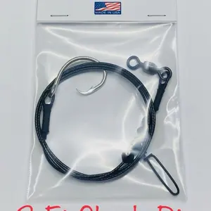 3FT Castable Shark Rig with After Bait Design, Customizable Hook Size, Sliding Spider Weight, Durable and Reliable Catching Solution