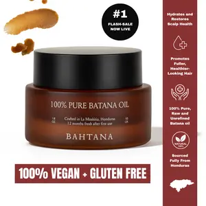 100% RAW BATANA OIL | Vegan + Gluten Free | Sourced From Honduras | Hydrate + Restore Scalp Health | Fuller + Thicker Hair