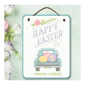 Courtside Market Happy Easter Truck 12x16 Artboard with Twine