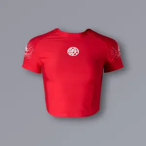 RED SPIDER LILY Baby Tee in Bloom