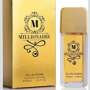 Millionaire Eau De Toilette for Men Citrus Woody & Spicy Blend Top Notes of Orange Grapefruit with Mint Base Notes of Amber Leather & Patchouli Vegan Cruelty-Free Elegant 100ml Bottle Long-Lasting Fragrance Spray