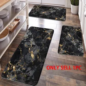 [Popular Choice]1 piece, bathroom decoration, bathroom floor mat, bathroom anti-slip mat, kitchen floor mat, bathroom set, home decoration, gray marble floor mat, Soft Absorbent Mat, simple and luxurious theme decoration.