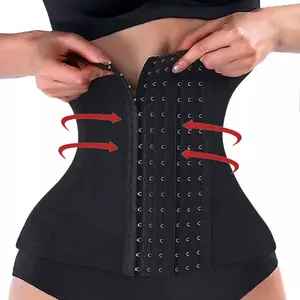 Slimming Waist Trainer Belt Shapewear Women Belly Cincher Body Shaper Fat Compression Strap Girdles Firm Hook Corset Black And Beige Available