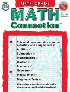 USED Book - Math Connection™, Grade 5 (Connections™ Series) by Brenda Gardner (Paperback) - english