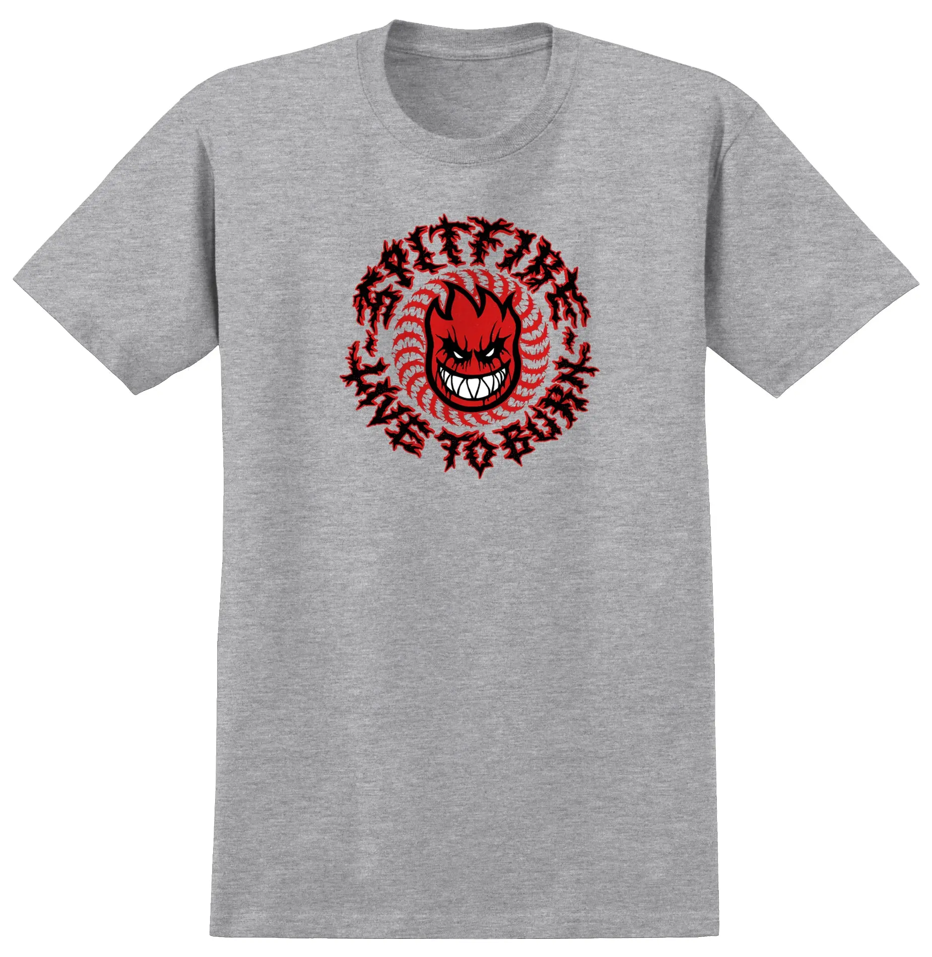 Spitfire Wheels Shirt Deathmask Classic Heather Grey