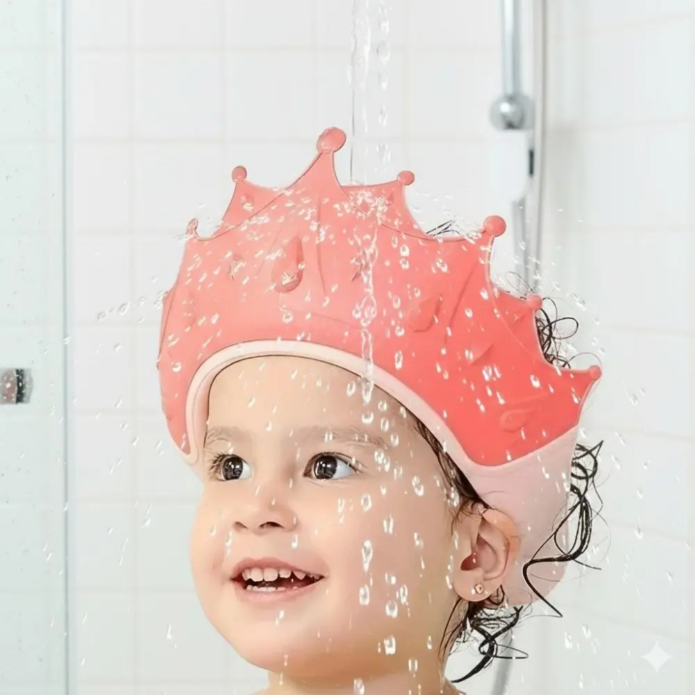 Adjustable Silicone Baby Bath Hat Set, Anti-Slip Ear Protection for Newborns & Infants. Waterproof Wash Cap, Safe Soft Eco Material, Secure Fit for Toddler Child Hair Washing & Bathing. Shower Caps