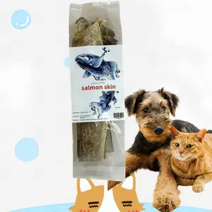 Whole Freeze Dried Salmon Skin｜Raw Freeze Dried Salmon Skin｜Grain-Free Raw Treats for Dogs & Cats｜Natural Teeth Cleaning | Shiny Coat Care |