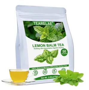 TEARELAE - Lemon Balm Tea Bag - 1.5g X 50 Count - Pure Natural Dried Lemon Balm Herb - Premium Lemon Balm Leaf for Calming and Digestion Support - Caffeine-free - Non-GMO