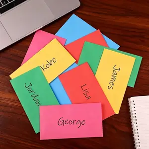 Self-Seal Colorful Envelopes, Transparent, 6.5*3.5 Inches, Ideal for Cash, Letters, Gifts, Storage, Mail