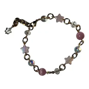 Stardust Anklet Stainless Steel/ Alloy Tarnish Resistant High Quality Glass Beaded Anklet for Women Daily Wear