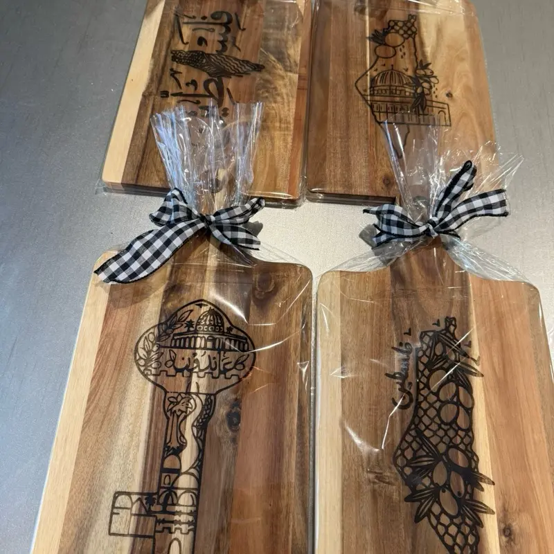 Personalized Engraved Wooden Board — Wedding & Event Favor- Palestinian weeding favor