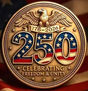 1776–2026 USA 250th Anniversary Hobo Nickel Art Coin – Commemorative Challenge Coin, Patriotic Collectible Freedom Gift
