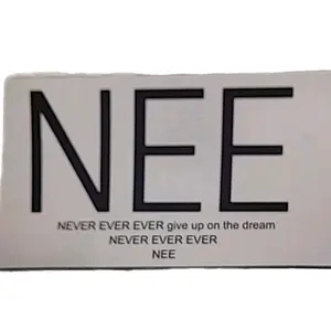 NEE Official Refrigerator Magnets - Never Ever Ever Give Up on Your Dreams Motivational Message