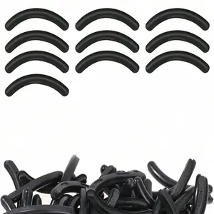Universal Eyelash Curler Refill Pads Soft Black Rubber Replacement Strips Long Lasting Elasticity Gentle on Lashes Creates Natural Curl Essential Makeup Tool Refill