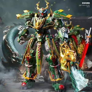 1923pcs Superhero Guan Yu Mecha God Robot Building Kit, Model Kit, High Difficulty Assembly Toy for Boys & Adults, Perfect Gift for Halloween Christmas Birthdays