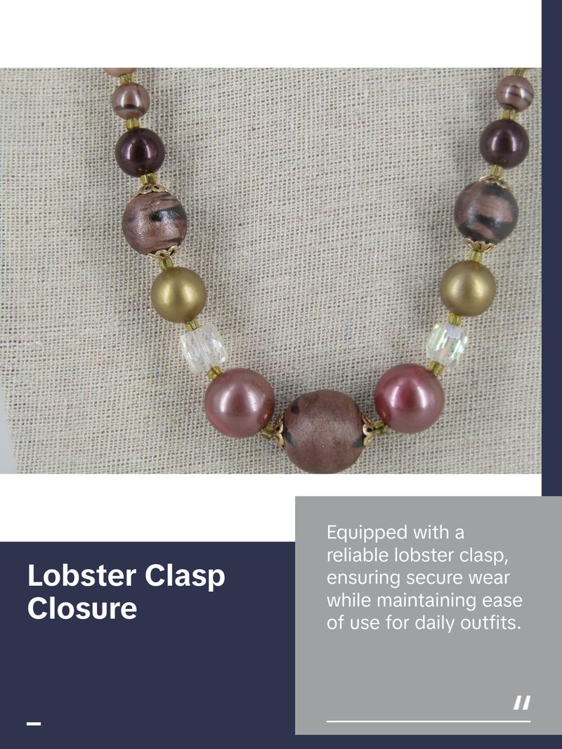 Round And Faceted Bead Necklace