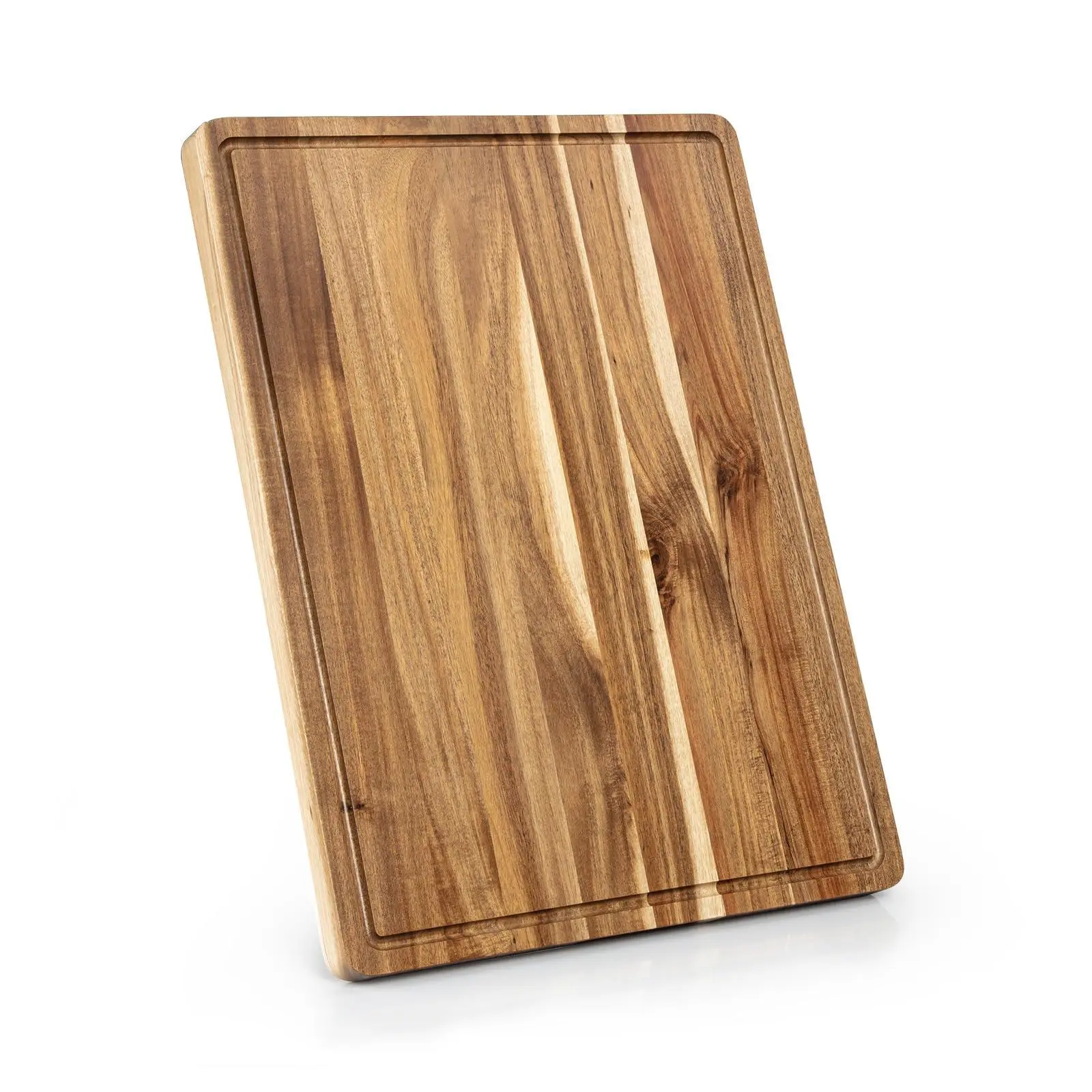 24 x 18 x 1.2in Extra-Thick Acacia Wood Cutting Board, Edge Grain Butcher Block with Juice Grooves