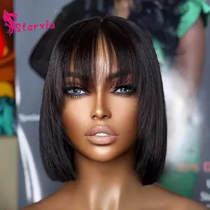 bone Bangs bobo wigs human hair wig
