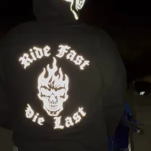 Ride Fast Die Last Reflective Skull men Hoodie for Night Visibility and Style