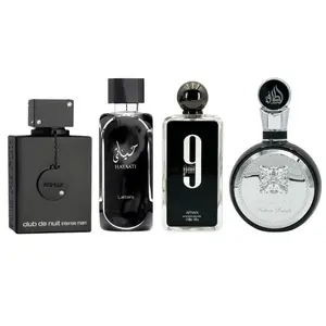 Armaf CDN Intense Man EDT 3.6FL.OZ,Afnan 9 Pm EDP 3.4FL.OZ,Lattafa Fakhar EDP 3.4FL.OZ & Lattafa Hayaati EDP 3.4FL.OZ Club de Nuit Black Men's Fragrance Pack