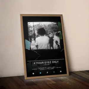 J Cole Poster | 4 Your Eyez Only Poster | Album Poster Prints | Wall Decor Posters | Album Cover | Rap Music Poster