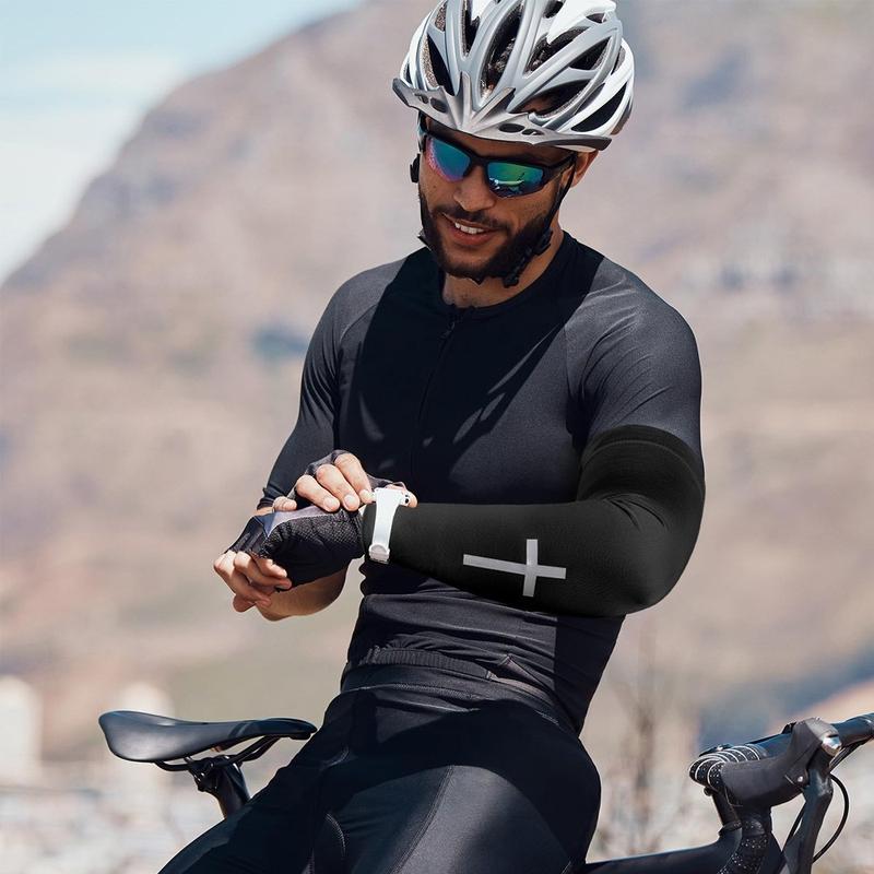 1 Pair Arm Sleeve Compression for Men & Women, Sports Arm Sleeves, Ideal for Baseball, Football, Basketball, Sports Performance Enhancement