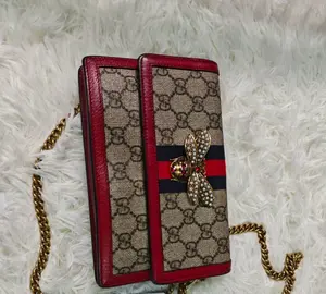 Pre-owned No brand Italy Crossbody Bags GUCCI Margaret Bee Pearl WOC (SZ 69469)