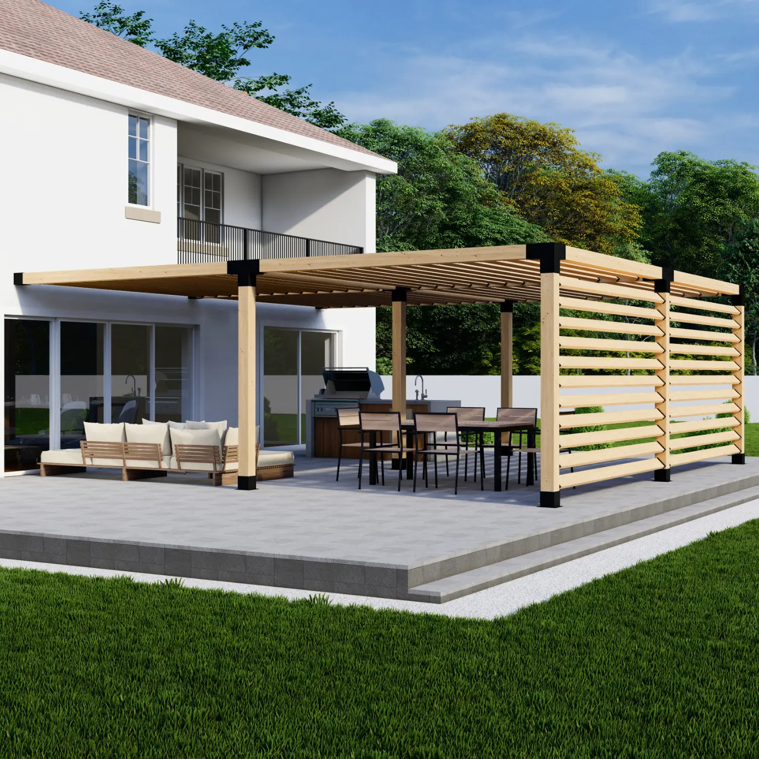 Backyard Privacy Pergola Kit