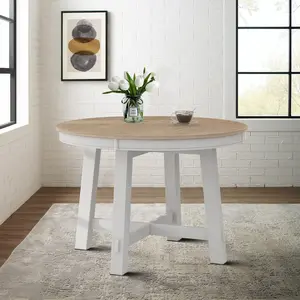 Vintage Stylish Extendable Dining Table with a Removable Leaf