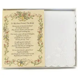 Personalized From a Friend to the Bride Wedding Handkerchief