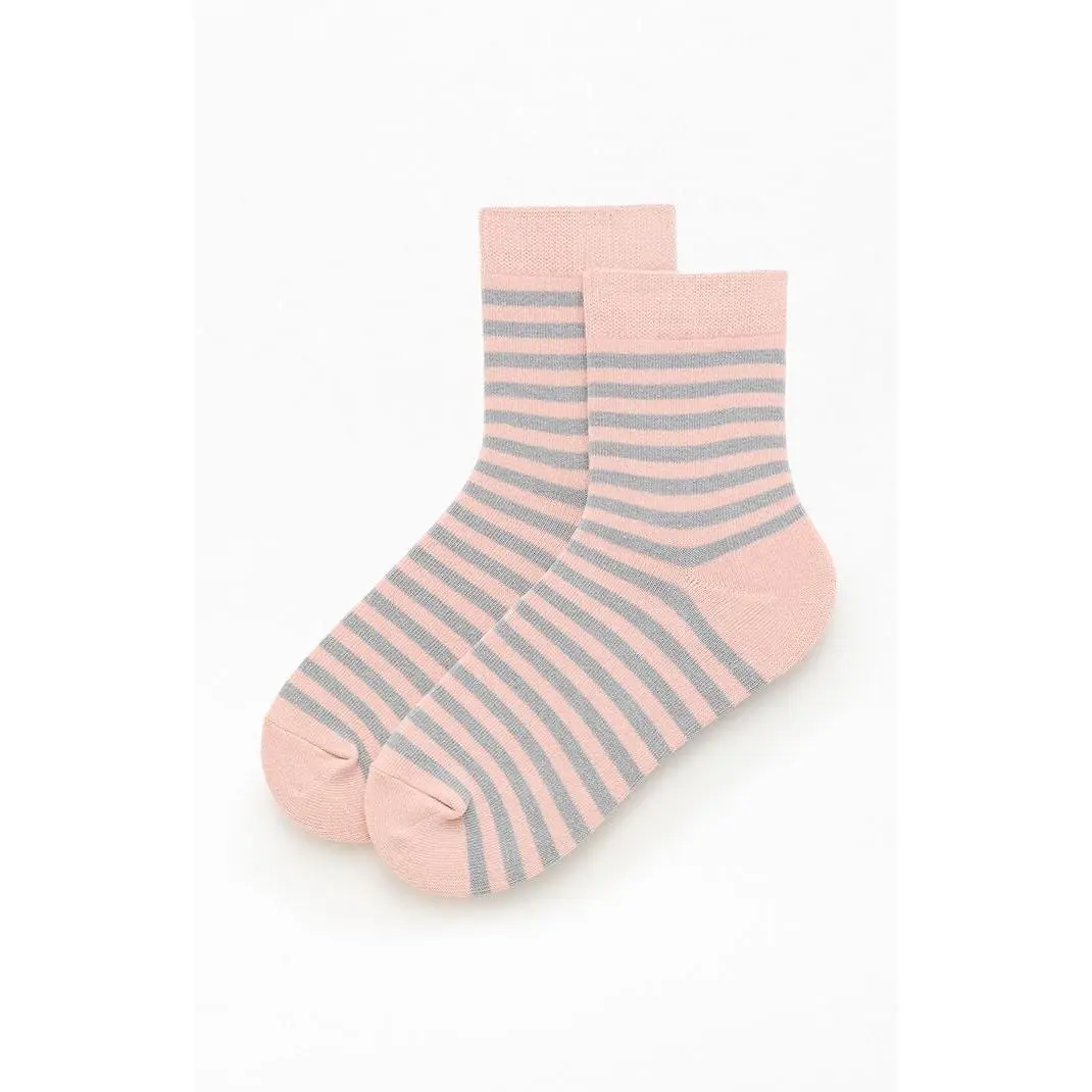 John Galt Women's Brown Striped Socks John Galt Women's Brown Striped Socks