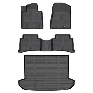 Depituu For Kia Sportage 2017-2022 2023-2025 2026 Floor Mats & Cargo Liner Set,All Weather Protection Car Mats Floor Liners Trunk Mat Cargo Mat Sportage Floor Mats Trunk Liner(Cargo Tray in Upper Deck Position),Easy  Clean,Non-Slip TPE,carmats accessories