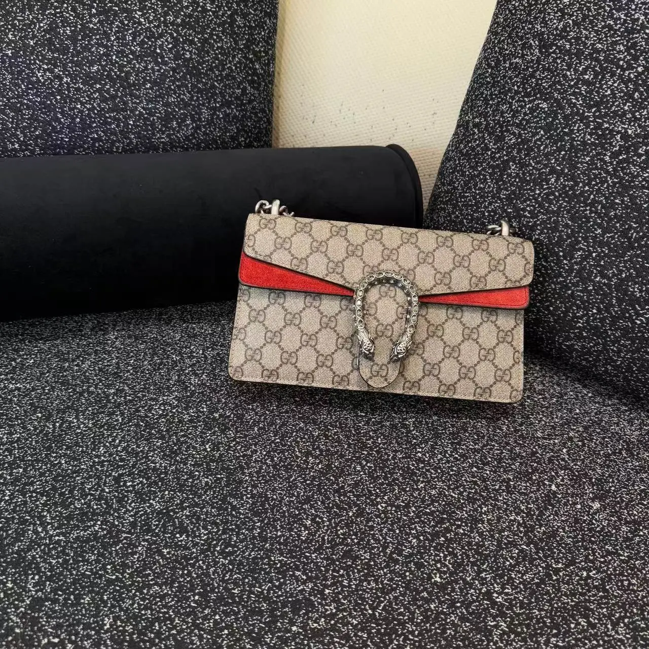 Pre-owned GUCCI Classic GG Monogram Dionysus Chain Crossbody Bag