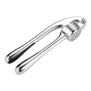 Home-use garlic press with stainless steel blade – Manual garlic crushing tool for home use