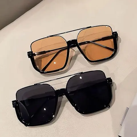 Unisex Simple Style Plain Color Sunglasses, Trendy Casual Sunglasses for Everyday Use, Fashion Accessories for Outdoor Activities, Trendy Styling Sunglasses