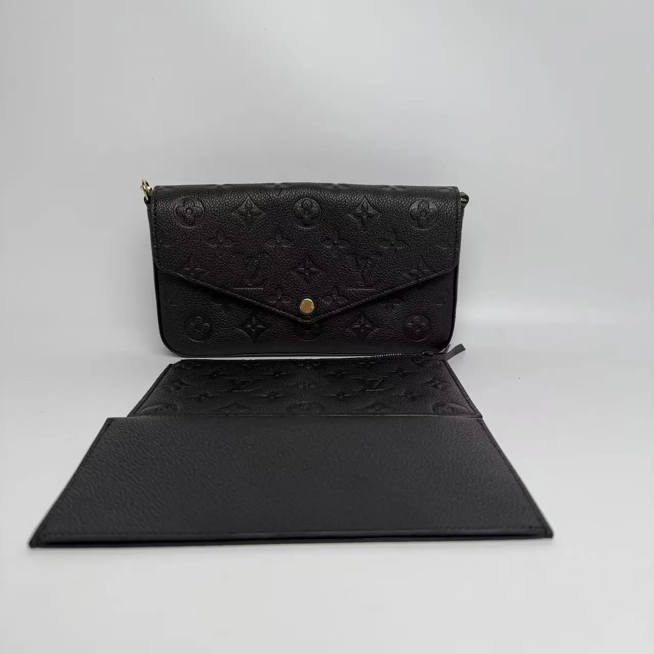 Pre-owned Louis Vuitton leather Crossbody Bags felicie pochette black【The Vault】