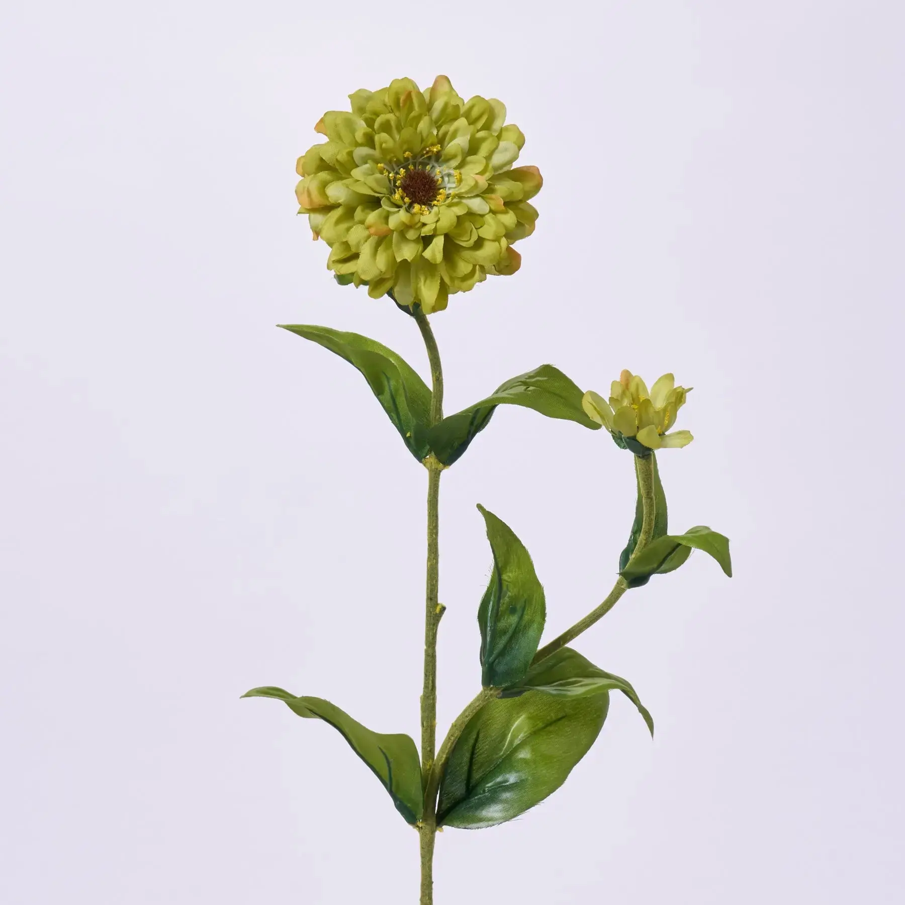Darby Creek Trading 30" Artificial Zinnia & Leaf Foliage Stem Spray, Long-Lasting Decorative Faux Plants with Blooms & Buds, Home Decor Flower for Vase