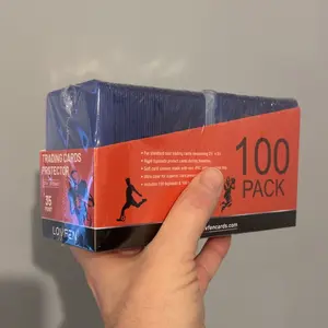 LOVFEN 200CT Top Loads Card Sleeves Kits For 3" X 4" Trading Cards, Baseball Card Protectors, Trading Card Sleeves Hard Plastic Fit For Baseball, Football Cards (200 Top Loads + 200 Soft Sleeves) Easter Gift