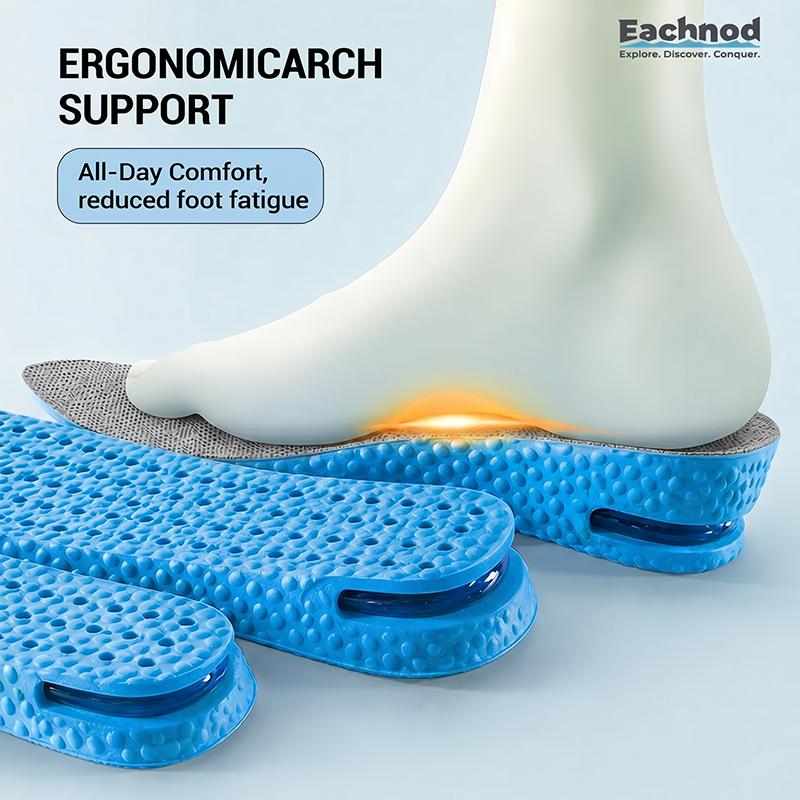 Air Cushion Height Boost Insoles for Adults US Sizes - Arch Support, Shock-Absorbing, Discreet Lift Comfort Shoe Inserts for Daily Wear