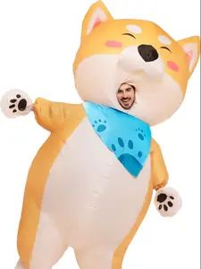 New Cartoon Dog Inflatable Costume for Adults, Unisex Holiday Party Performance Props, Christmas & Other Festivals Event Wear, Party Supplies, Unique Gift Ideas, Cool Toys