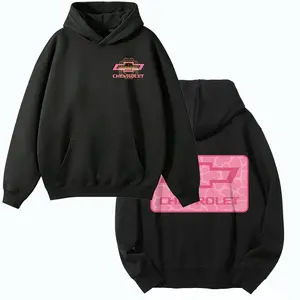 Chevrolet Pink Camo Logo Vintage Hoodie With Retro Aesthetic Graphic In Soft Cotton Fabric Oversized Outdoor Pullover For Men And Women Unisex Streetwear Outfit For Racing Fans Country Style Everyday Casual Layer Menswear Womenswear