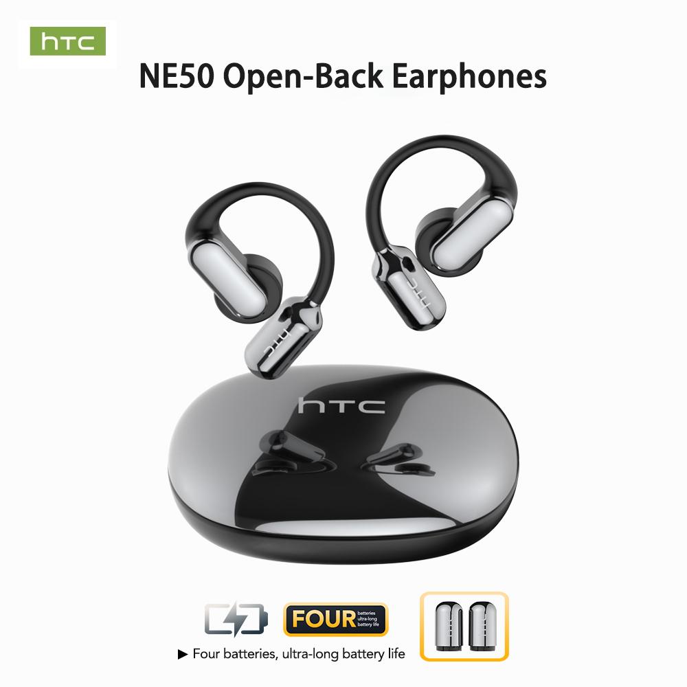HTC NE50 open-ear headphones, removable battery, four batteries for long-lasting battery life, high-quality wireless earphones, Bluetooth 6.0 waterproof earphones