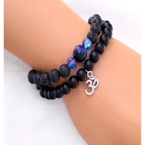 Om Spiritual Chakra Diffuser Bead Bracelet