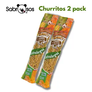 Sabrosos Brand Sesame Corn Sticks - Churritos de Maiz con Ajonjoli Churritos Morelianos Mexican Snacks - Family 2 Pack (2 x 500g)
