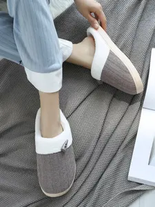 Women's Plush Lined Cotton Slippers, Thick Memory Foam, Silent Wear-Resistant Sole, Indoor Outdoor Use, Pregnancy Friendly, Casual Style