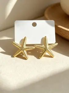 Oceanic Starfish Earrings, Unique Design, Unique Boho Look, Perfect for Daily Wear, Stylish Accessory, Ideal for Ocean Lovers, Trendy Jewelry Piece